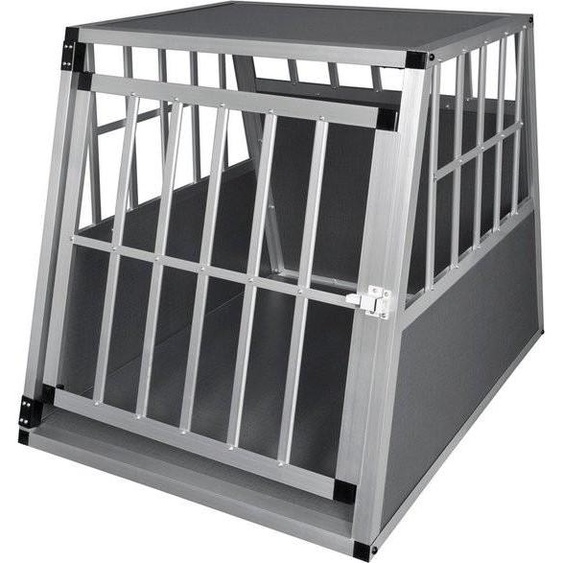 Autobox pour chiens - Boîte de transport aluminium & MDF - Gris - 85x65x71 cm