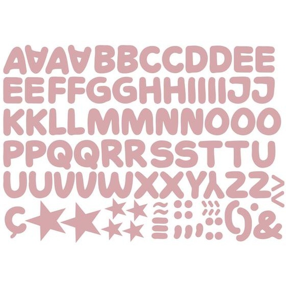 Autocollant Mural Alphabet (petit) Rose