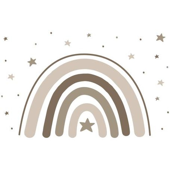 Autocollant Mural De Arc-en-ciel (90 Cm) Beige