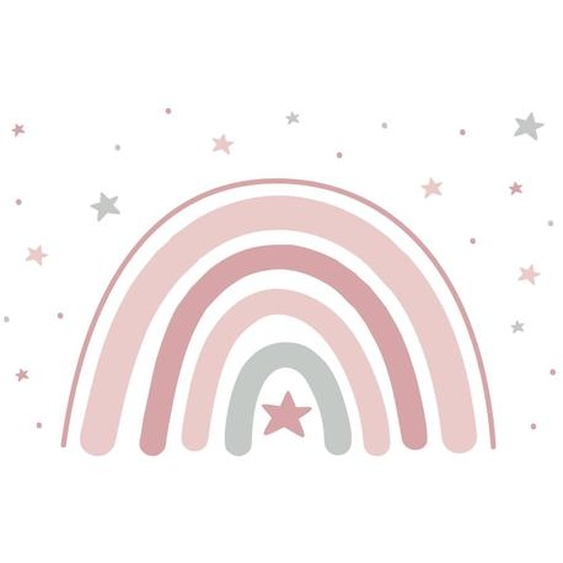 Autocollant Mural De Arc-en-ciel (90 Cm) Rose