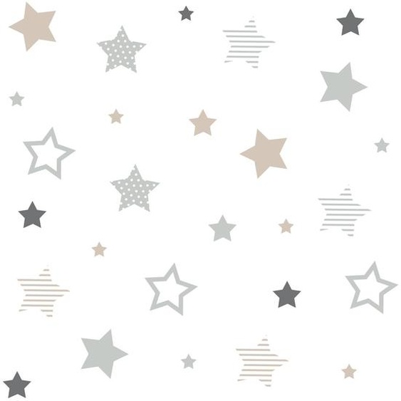 Autocollant Mural Détoiles Pour Enfants Gris