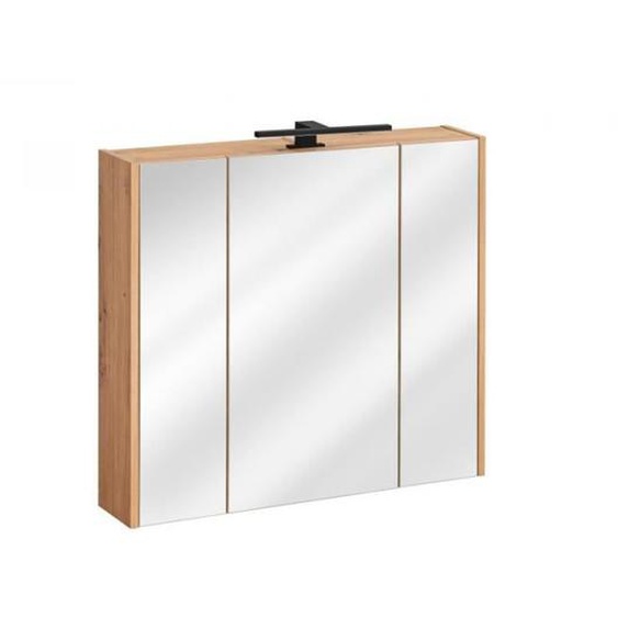 Autres meubles salle de bain - Armoire miroir mural - 80 x 16 x 72 cm - Madera Marron