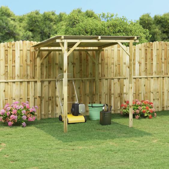 Auvent de jardin Bois de pin imprégné 180x180x189 cm