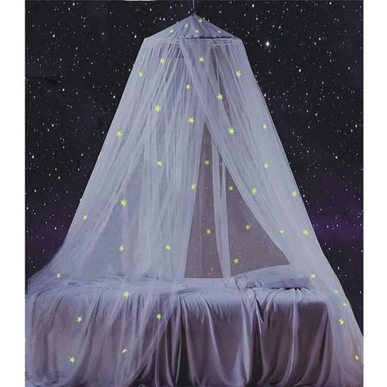 Auvent de lit - FOLAYA - Moustiquaire phosphorescente - 230 cm - 100% polyester - Pour enfants