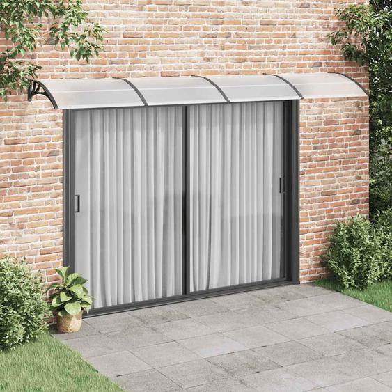 Auvent de porte Noir 400x100 cm Polycarbonate