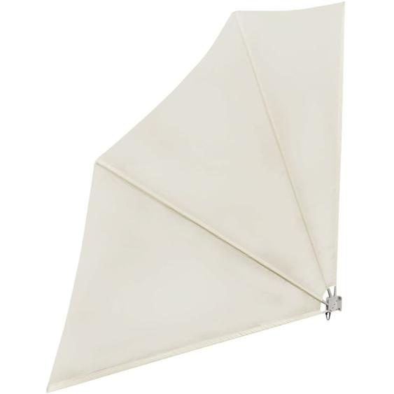Auvent latéral pliable de balcon Crème 140x140 cm Vidaxl