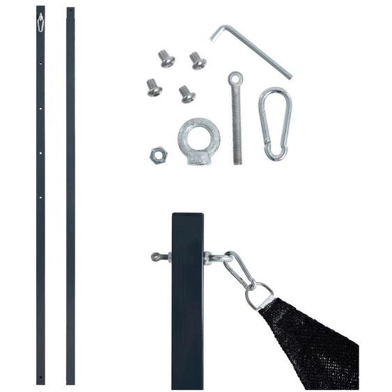 Auvent poteau pour voile solaire Kit complet de support pour voile solaire