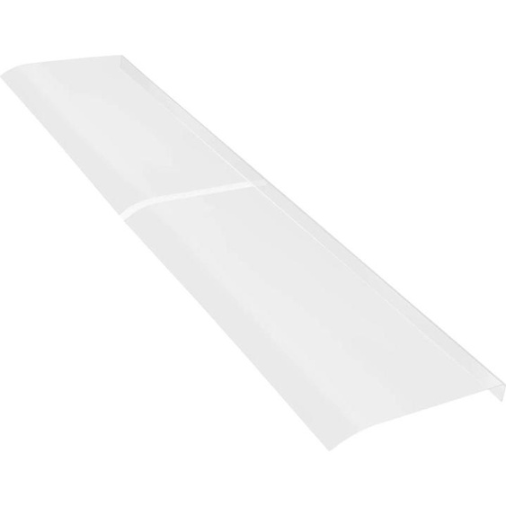 Auvent pour fenêtre et porte - Auvent dentrée à fixation murale 200 x 44,5 cm - Protection contre la pluie - PET ABS - Transparent