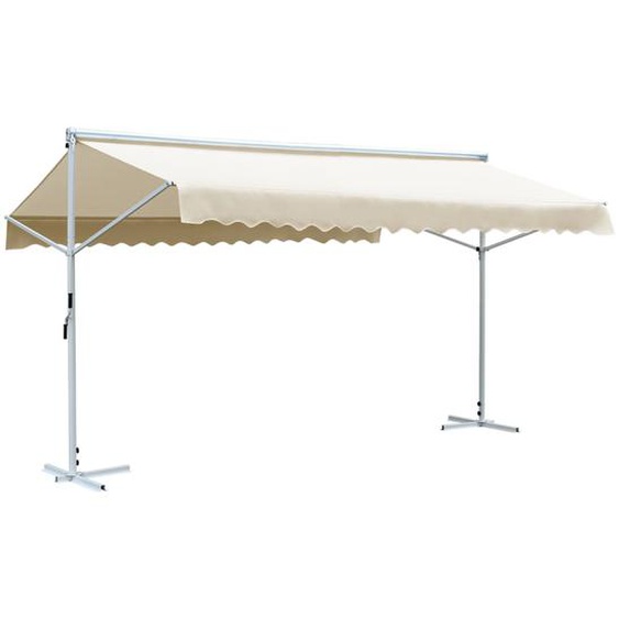 Auvent sur pied 600 x 300 cm Crème