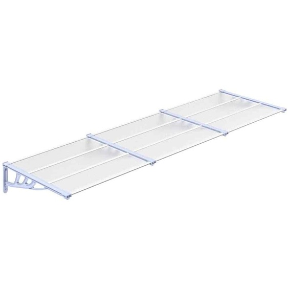 Avant-toit pour porte dentrée, modèle à une pente, protection pour porte dentrée, entrée et terrasse, en aluminium semi-brillant, pour lextérieur, couleur gris et transparent, dimensions : 122 x 90 x 27 5 cm (L x l x h)