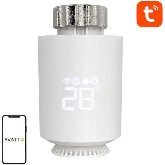 Avatto Trv06 Zigbee 3.0 Tête thermostatique intelligente Tuya