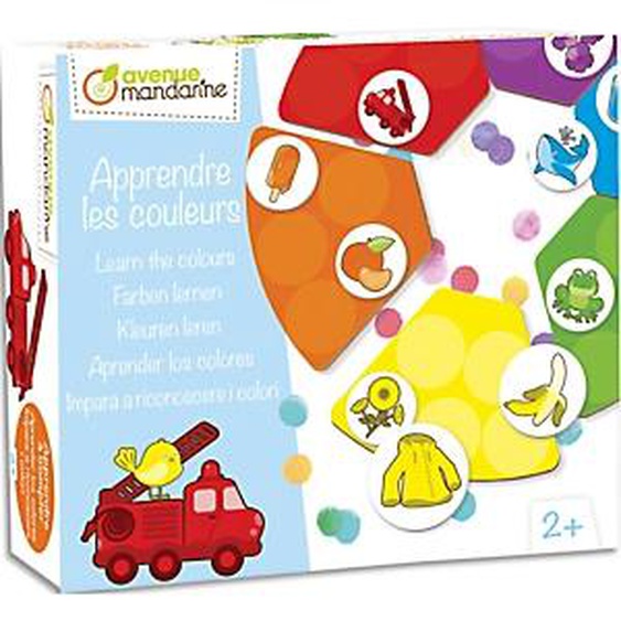 AVENUE MANDARINE Boîte loto thème apprendre les couleurs. 6 plateaux de différentes couleurs