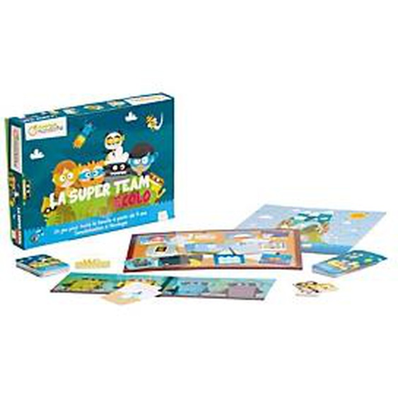 AVENUE MANDARINE Jeu de plateau, Team Ecolo contient 4 jeux, à partir de 4 ans.