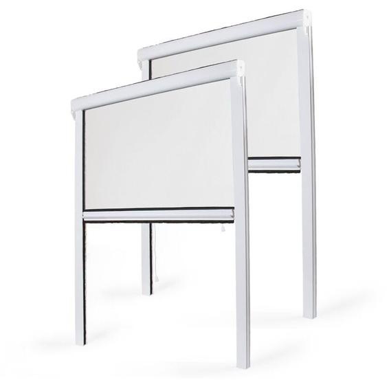 Avosdim - Lot stores moustiquaire pvc - x2 - L130 x H160cm - Blanc Ajustables