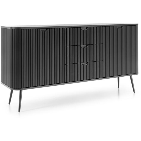 AX LIVING Armoire à tiroirs Commode Salvia KSZ168 largeur 168 cm noir