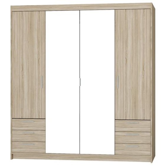 AX LIVING Armoire avec miroir chene Sonoma Storicos 4P6T 176,3