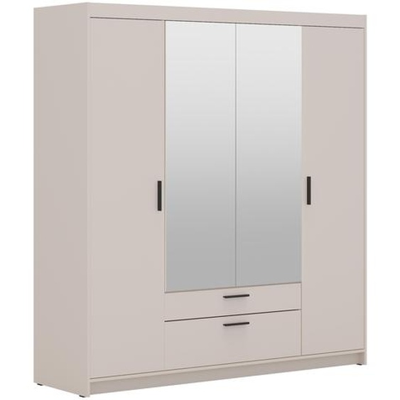 AX LIVING Armoire beige avec miroir Storicos 4P 176,3 cm de large