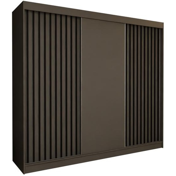 AX LIVING Armoire portes coulissantes Cabinio gris/noir 240 cm