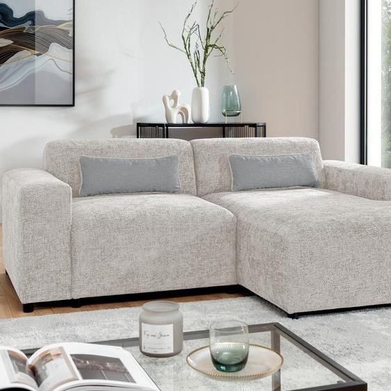 AX LIVING Beige Canapé dangle Jughlio en L 240cm moderne & stylé P