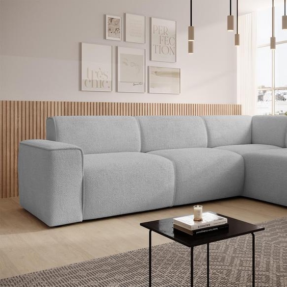 AX LIVING Canapé angle Didim L canapé angle gris clair largeur 292cm D