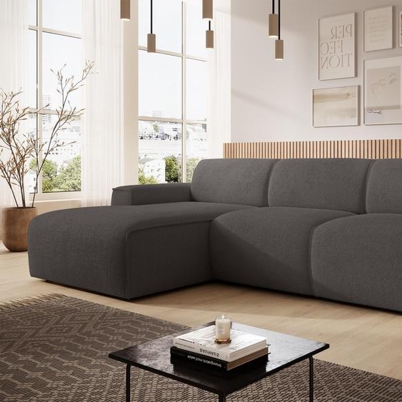 AX LIVING Canapé forme L Didim mini Gris largeur 310 cm, élégant G
