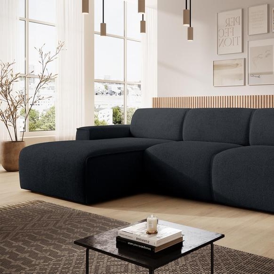 AX LIVING Canapé en L Didim mini gris foncé, 310 cm de large, élégant
