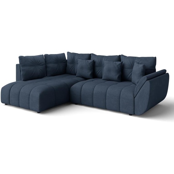 AX LIVING Canapé avec fonction lit canapé dangle bleu Corleone 266cm