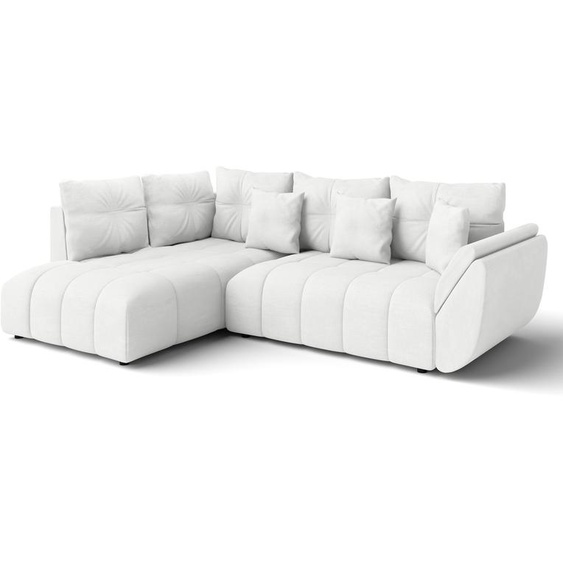 AX LIVING Canapé avec fonction lit Corleone blanc canapé dangle 266cm