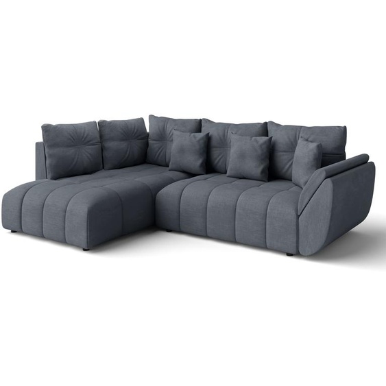 AX LIVING Canapé avec fonction lit Corleone canapé dangle gris 266 cm