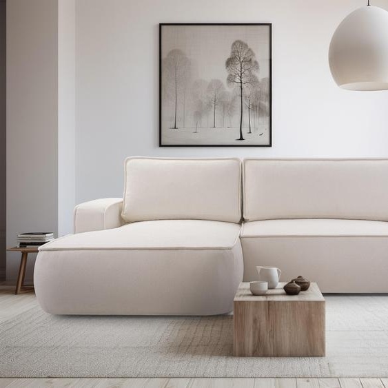 AX LIVING Canapé dangle Ablia avec fonction sommeil Creme 267 cm G
