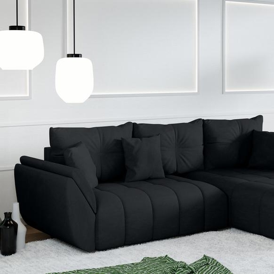 AX LIVING Canapé méridien Antalya canapé angles convertible gris foncé