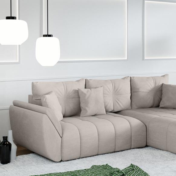 AX LIVING Canapé méridien Antalya canapé d angles convertible beige