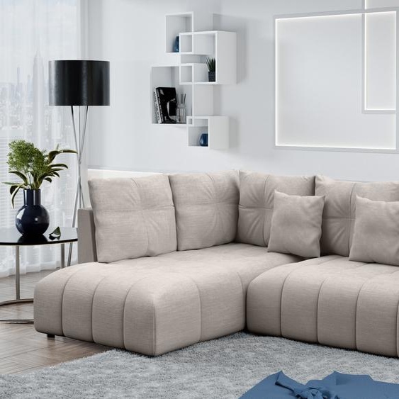 AX LIVING Canapé d angle convertible Corleone canapé beige 268 cm