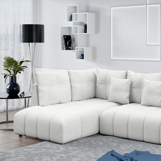 AX LIVING Canapé avec fonction lit Corleone blanc canapé dangle 268cm