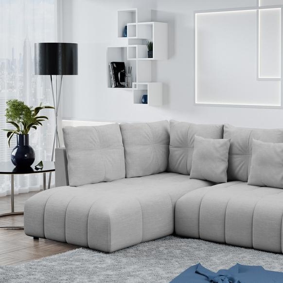 AX LIVING Canapé avec fonction lit Corleone gris clair canapé dangle
