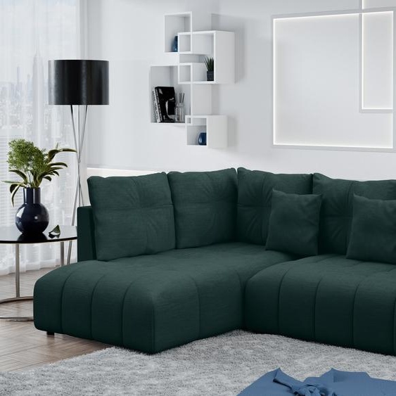 AX LIVING Canapé d angle convertible Corleone canapé angle vert 268 cm