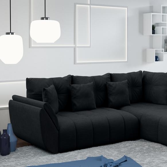 AX LIVING Canapé d angle convertible Kayseri canapé gris anthracite