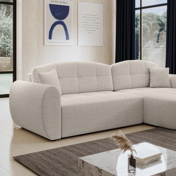 AX LIVING Canapé dangle avec fonction sommeil Nubio largeur 282 cm - beige Canapé dangle