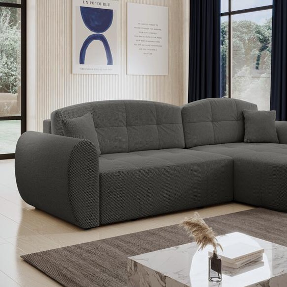 AX LIVING Canapé dangle avec fonction sommeil Nubio largeur 282 cm - Canapé dangle gris