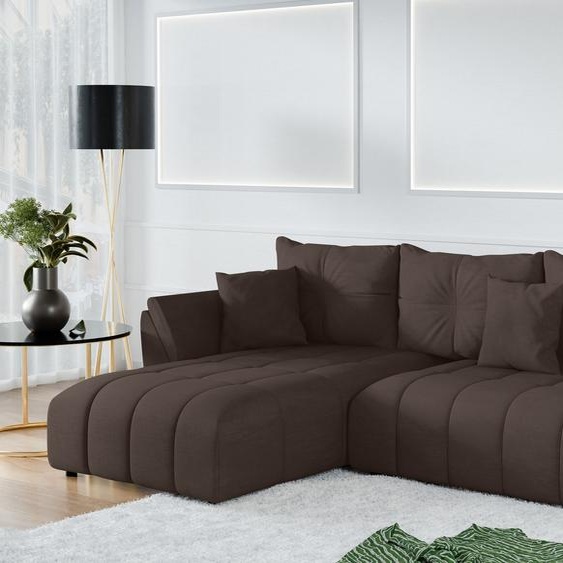 AX LIVING Canapé dangle marron Verciani avec fonction sommeil 280 cm