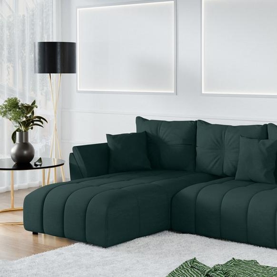 AX LIVING Canapé dangle Verciani vert avec fonction sommeil 280 cm