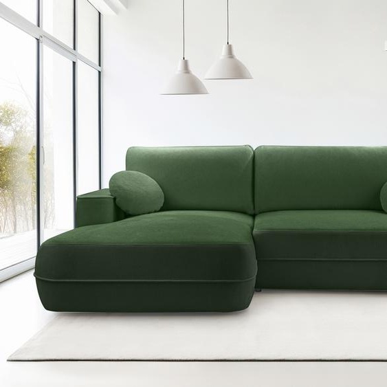 AX LIVING Canapé dangle avec fonction sommeil Vert Peoni largeur 267 cm élégant L