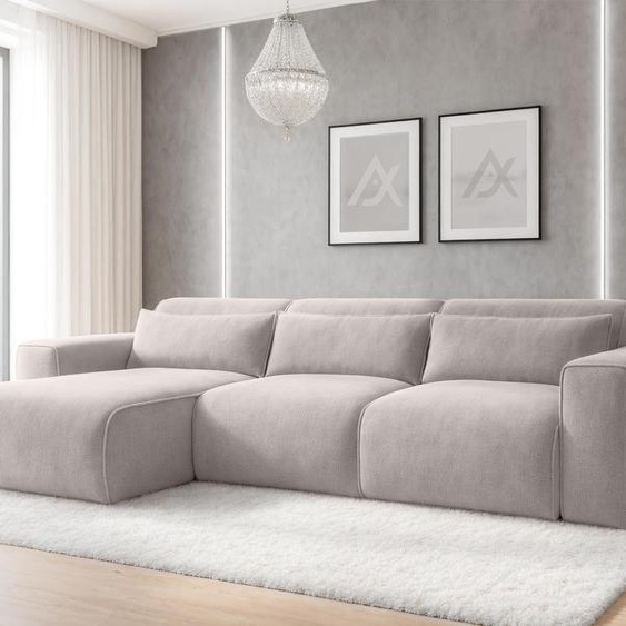 AX LIVING Canapé dangle convertible Ruyam Crème 310 cm L