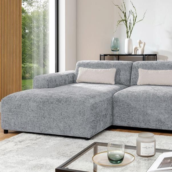 AX LIVING Canapé dangle gris clair Jughlio, 240cm moderne & fonctionnel L