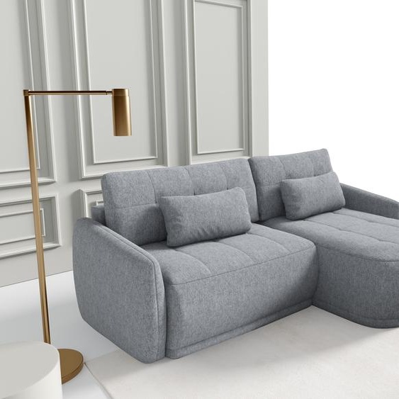 AX LIVING Canapé dangle gris Colordy forme L avec fonction sommeil 240 cm