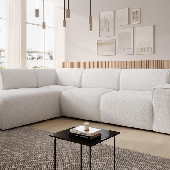 AX LIVING Canapé en angle Didim L canapé d angle blanc largeur 292cm G
