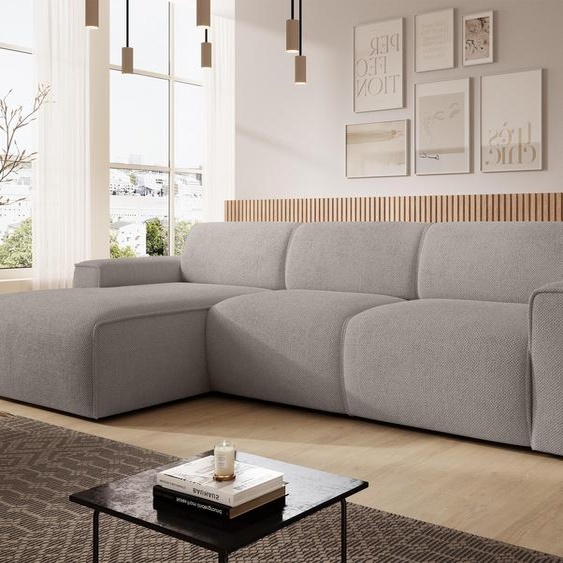 AX LIVING Canapé forme L Didim mini Beige 310 cm de large, élégant G