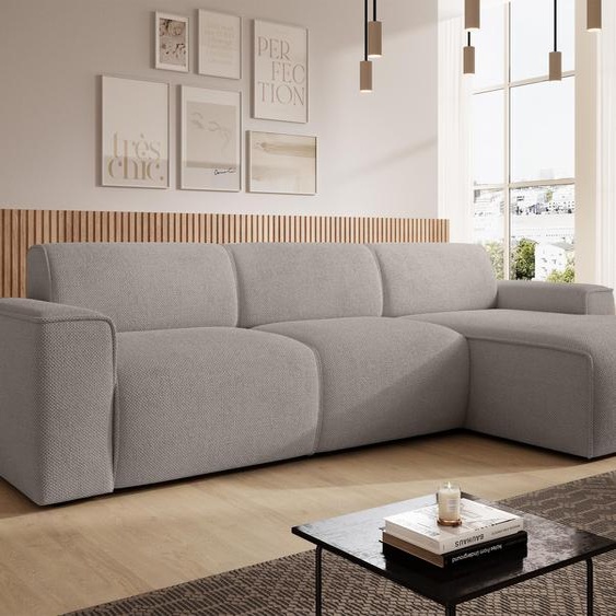 AX LIVING Canapé forme L Didim mini Beige 310 cm de large, élégant D