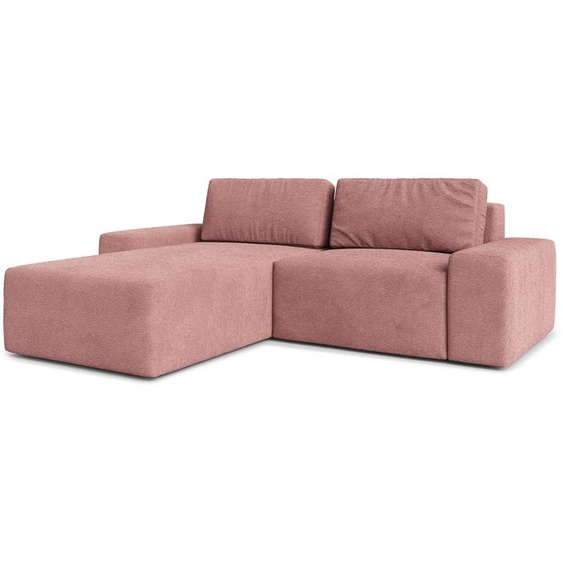 AX LIVING Canapé L Forme Arkleton Canapé dangle Moderne Rose 260 cm - Confort & Style L