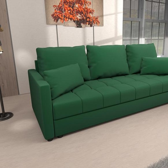 AX LIVING Canapé-lit Moderne Dolceo 226 cm de large, Canapé-lit Vert Velours